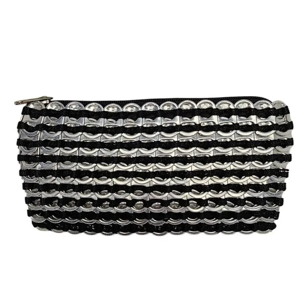 Escama Brasil Womens Handbag, Upcycled Soda Tab Zippered Mini Clutch Purse